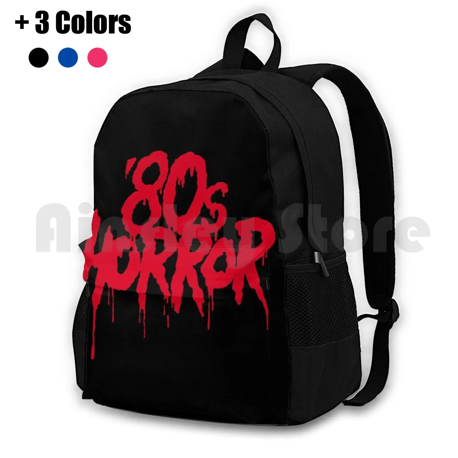 

&#39 ; 80S Horror Outdoor Hiking Backpack Riding Climbing Sports Bag Horror 80S Classic Retro 1980S Slasher Blood Text