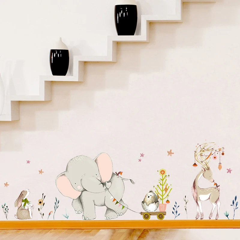 Zollor Cartoon Happy Elephant Sika Deer Flower Wall Sticker Bedroom Living room Background Wall Creative Decoration Stickers
Zollor Cartoon Happy Elephant Sika Deer Flower Wall Sticker Bedroom Living room Background Wall Creative Decoration Stickers