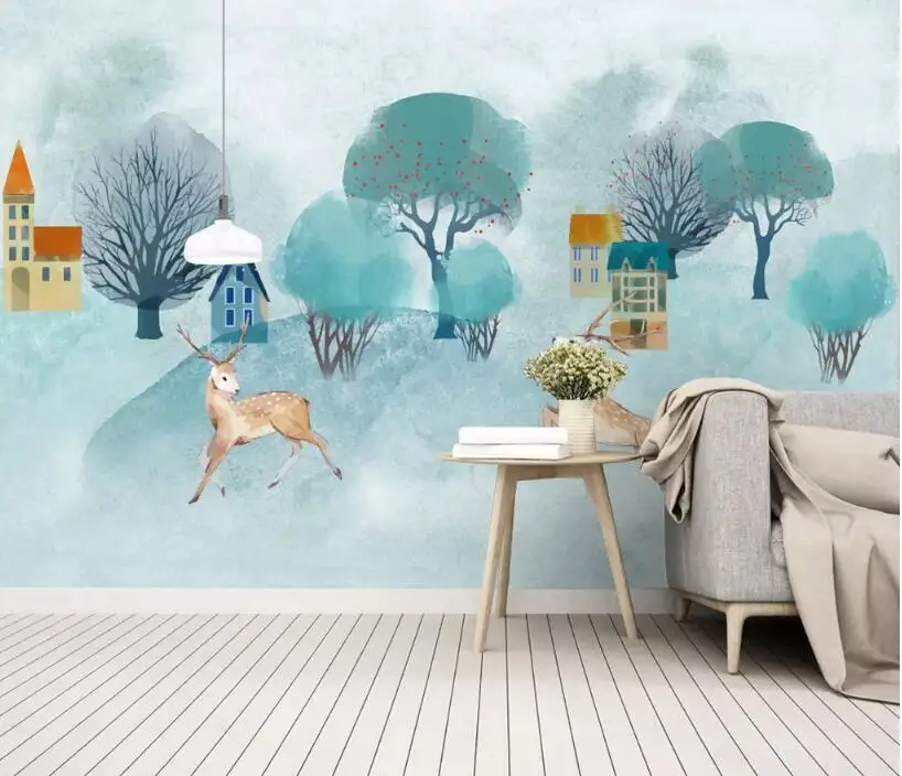 Bacal Custom 3d mural wallpaper Small fresh Large HD hand painted watercolor cartoon elk big tree background 3D wall wallpapers
Bacal Custom 3d mural wallpaper Small fresh Large HD hand painted watercolor cartoon elk big tree background 3D wall wallpapers