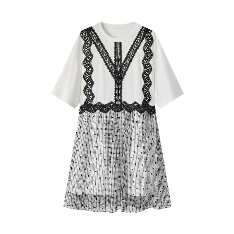 LANMREM Women's Fairy Perspective Mesh Polka Dot Dress Medium Length Lace Short Sleeve Summer 2021 New Arrival 2K1822
LANMREM Women's Fairy Perspective Mesh Polka Dot Dress Medium Length Lace Short Sleeve Summer 2021 New Arrival 2K1822