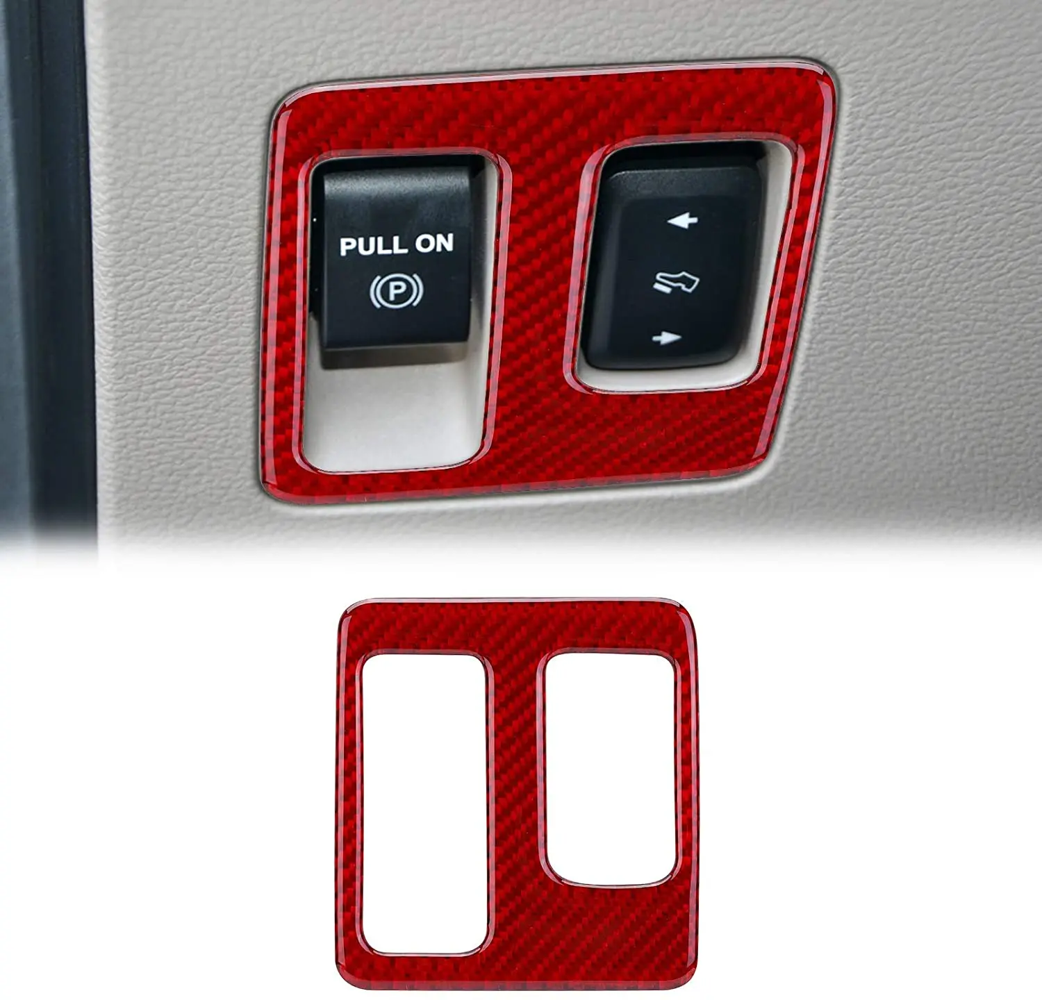 

Наклейка на панель переключателя управления ручным тормозом, рамка, отделка крышки, интерьерные аксессуары для Ford F150 2015 2016 2017 2018 2019 (красный)