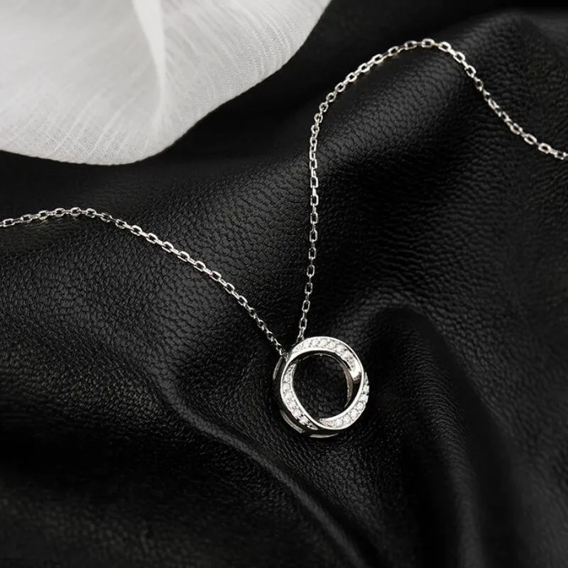 925 Sterling Silver Tassel Link Chain Zircon Circle Charm Necklace Pendant Women Wedding Jewelry Accessories Choker dz089
925 Sterling Silver Tassel Link Chain Zircon Circle Charm Necklace Pendant Women Wedding Jewelry Accessories Choker dz089