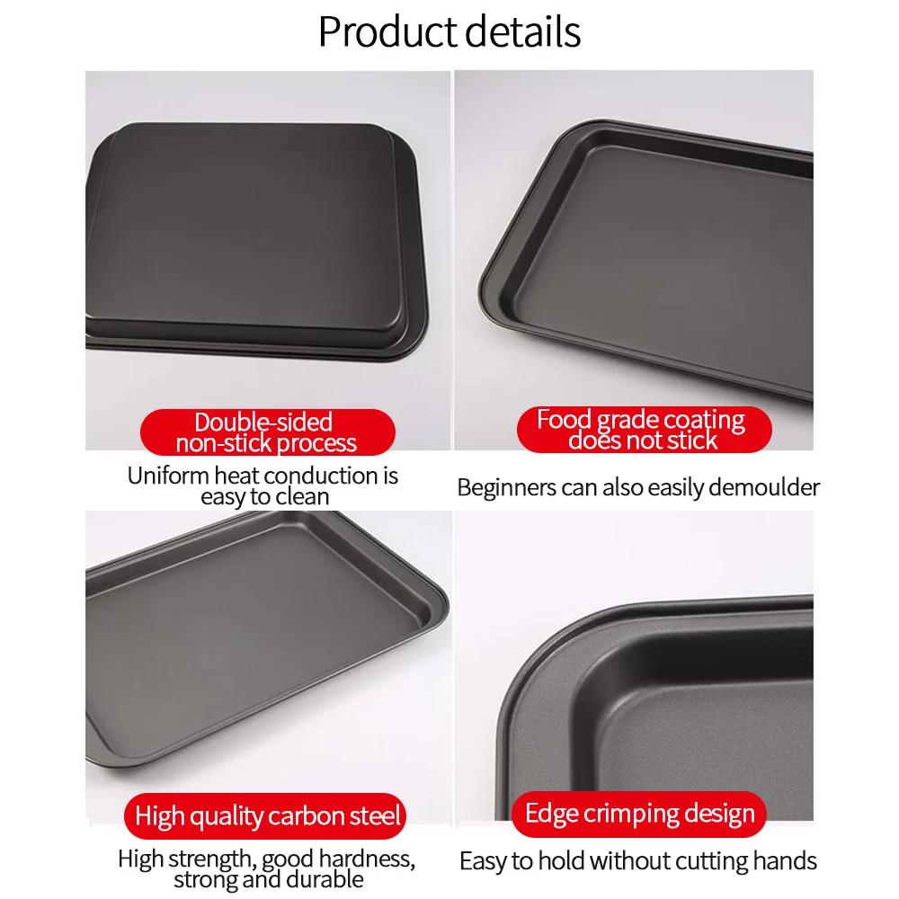 3-Size Carbon Steel Bakeware Rectangle Non-Stick Cooking Plate For Baking Bakeware Rectangle Carbon Steel
3-Size Carbon Steel Bakeware Rectangle Non-Stick Cooking Plate For Baking Bakeware Rectangle Carbon Steel