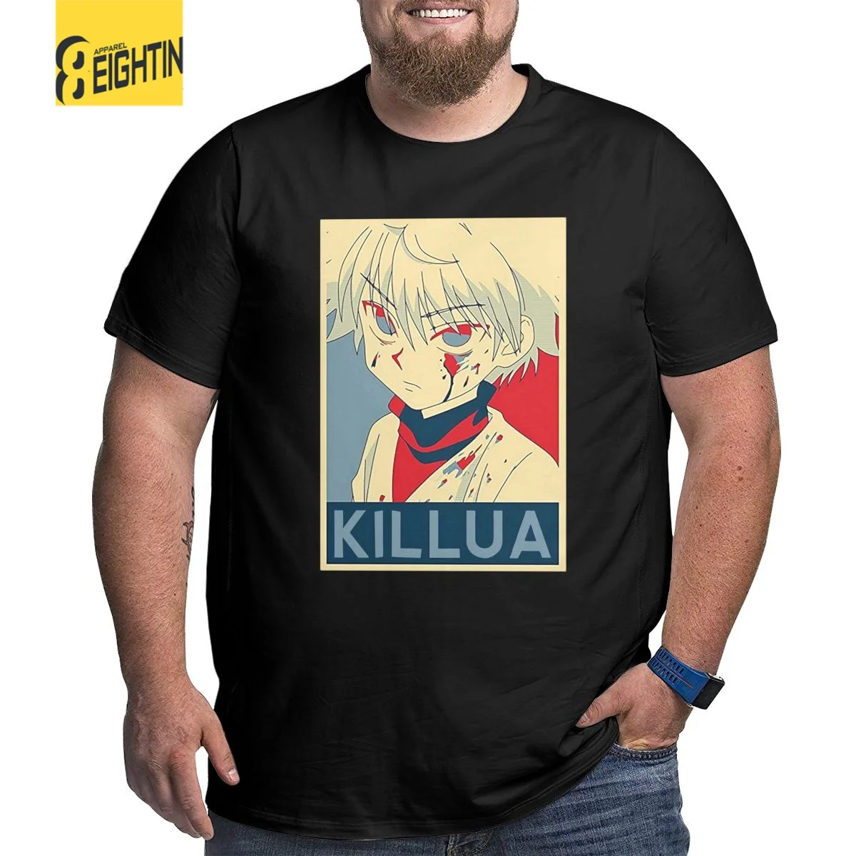 Футболка Hunter X Hunter Killua мужская хлопковая, свободная рубашка с круглым вырезом, одежда для отдыха с рисунком Аниме Манга охотников, большие высокие футболки с коротким рукавом
Футболка Hunter X Hunter Killua мужская хлопковая, свободная рубашка с круглым вырезом, одежда для отдыха с рисунком Аниме Манга охотников, большие высокие футболки с коротким рукавом