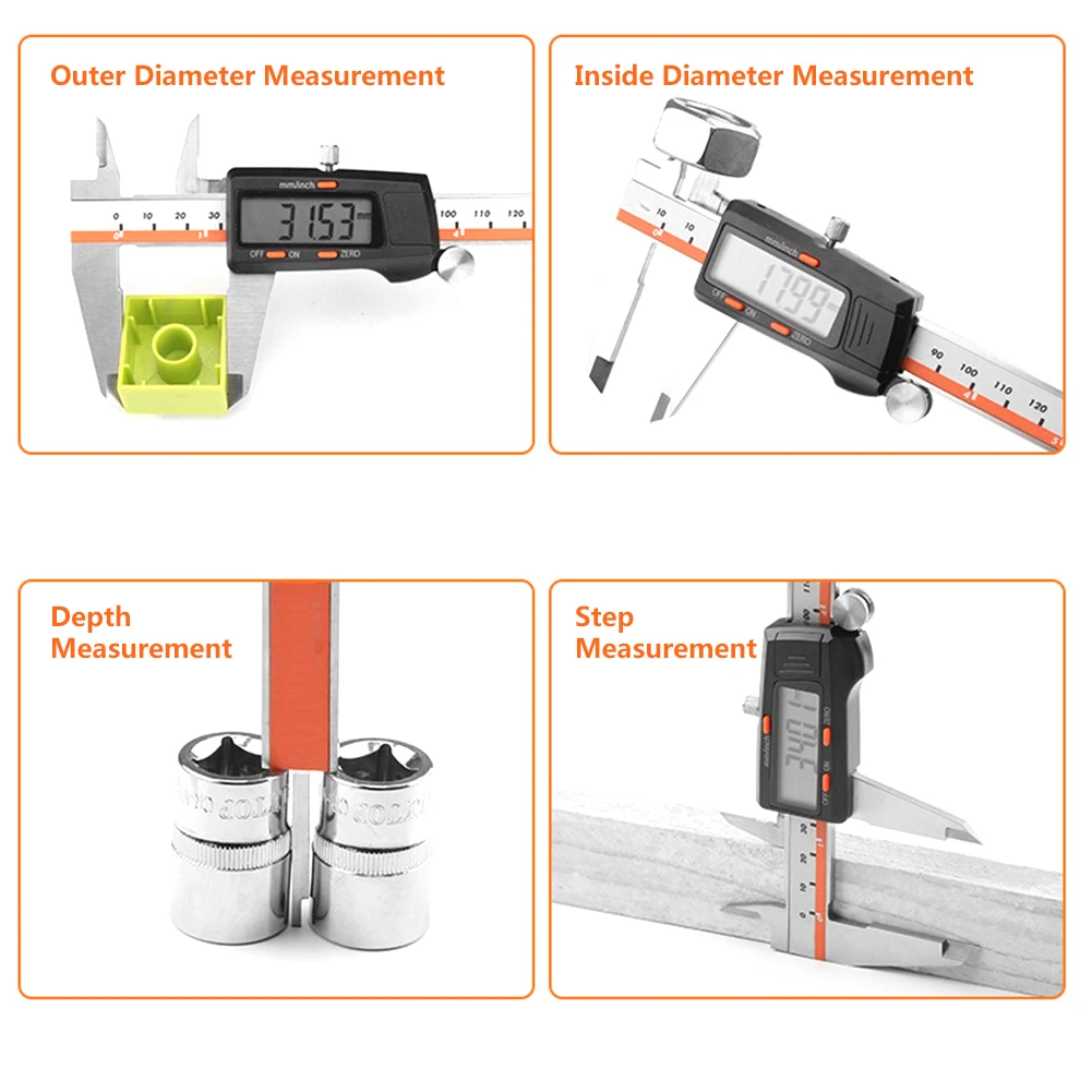 150/200/300mm LCD Digital Electronic Gauge Stainless Steel Vernier Caliper Ruler
150/200/300mm LCD Digital Electronic Gauge Stainless Steel Vernier Caliper Ruler
