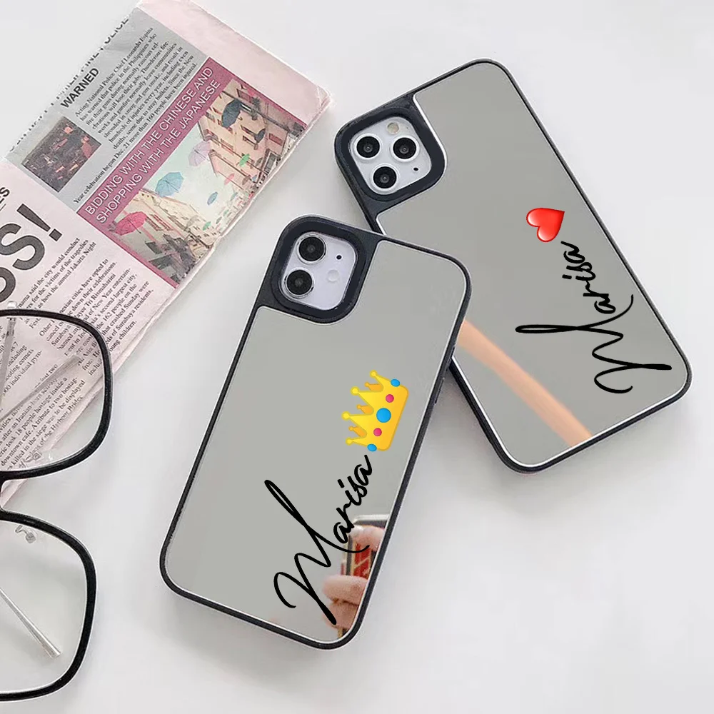 Custom Name Women Love Heart Mirror Case For iPhone 11 12 13 Pro Max X Xs Xr 7 8 Plus Personalized Luxury Crown Phone Cover
Custom Name Women Love Heart Mirror Case For iPhone 11 12 13 Pro Max X Xs Xr 7 8 Plus Personalized Luxury Crown Phone Cover