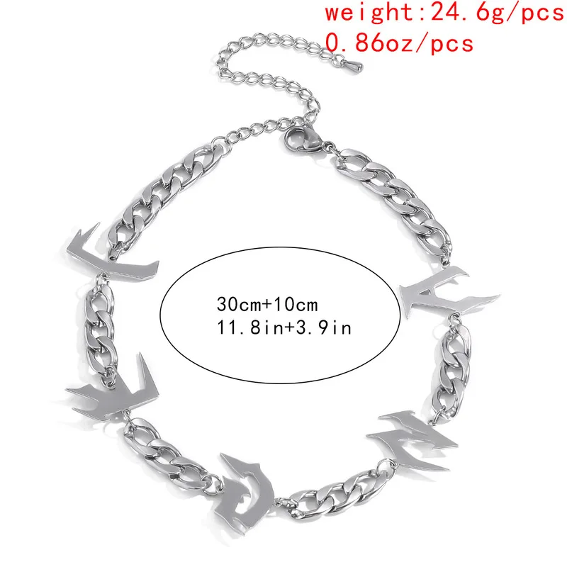 AE-CANFLY Hip Hop Stainless Steel Chain Necklace Statement Neck Jewelry Punk Chunky Short Choker Necklace Colar for Women/Men
AE-CANFLY Hip Hop Stainless Steel Chain Necklace Statement Neck Jewelry Punk Chunky Short Choker Necklace Colar for Women/Men