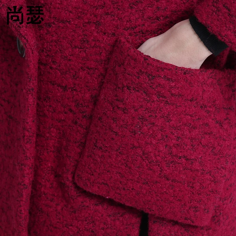 Cloak Woolen Coat Ladies Autumn Winter New Korean Loose Large Size Women's Clothing Short Fashion Woolen Coat 3/4 Sleeve F213 
Cloak Woolen Coat Ladies Autumn Winter New Korean Loose Large Size Women's Clothing Short Fashion Woolen Coat 3/4 Sleeve F213