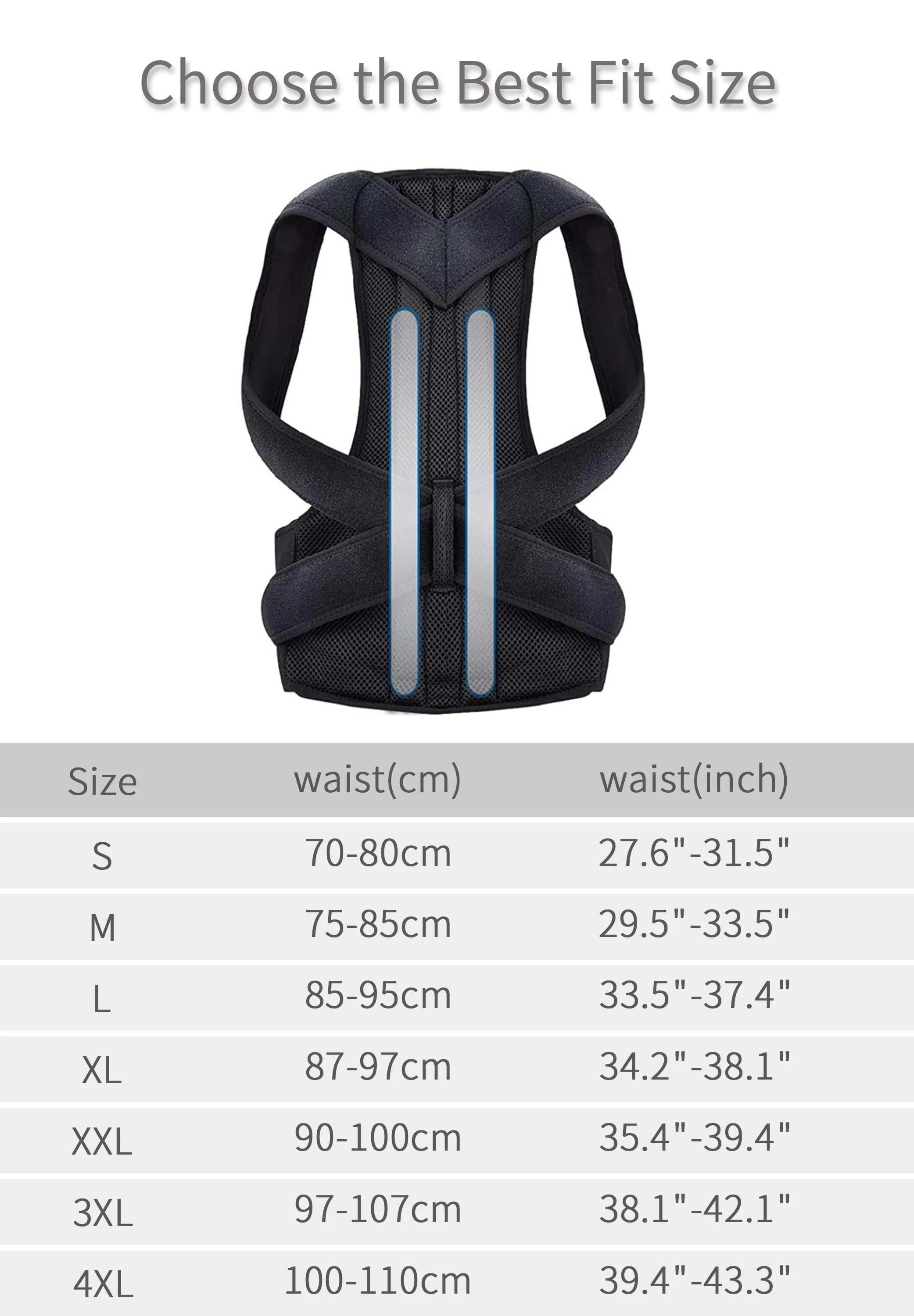 2020 Posture Corrector Back Posture Brace Clavicle Support Stop Slouching and Hunching Adjustable Back Trainer Unisex
2020 Posture Corrector Back Posture Brace Clavicle Support Stop Slouching and Hunching Adjustable Back Trainer Unisex