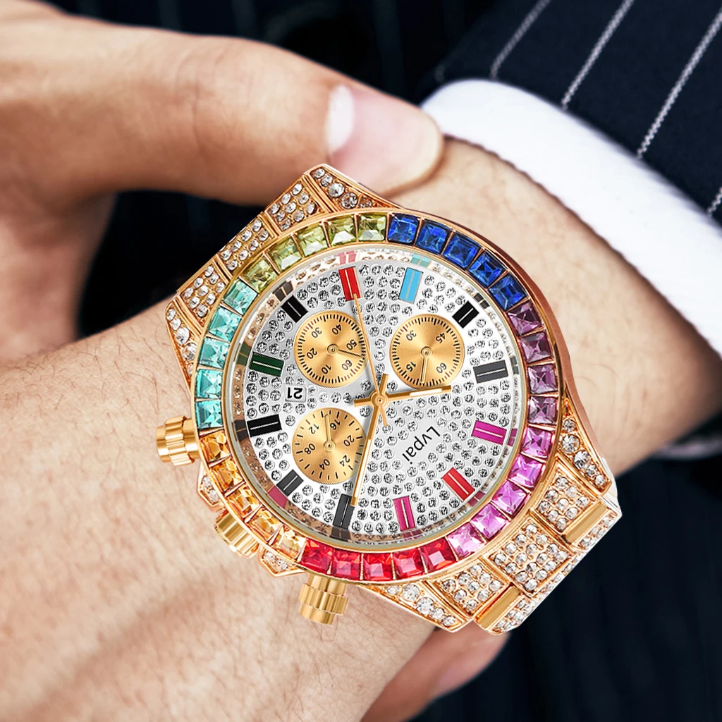 Mens Watch Luxury Gold Metal Brand Watch Bracelets Rhinestone Cheap Buisness Gift For Male Watch Men Relogio Masculion Dropship
Mens Watch Luxury Gold Metal Brand Watch Bracelets Rhinestone Cheap Buisness Gift For Male Watch Men Relogio Masculion Dropship