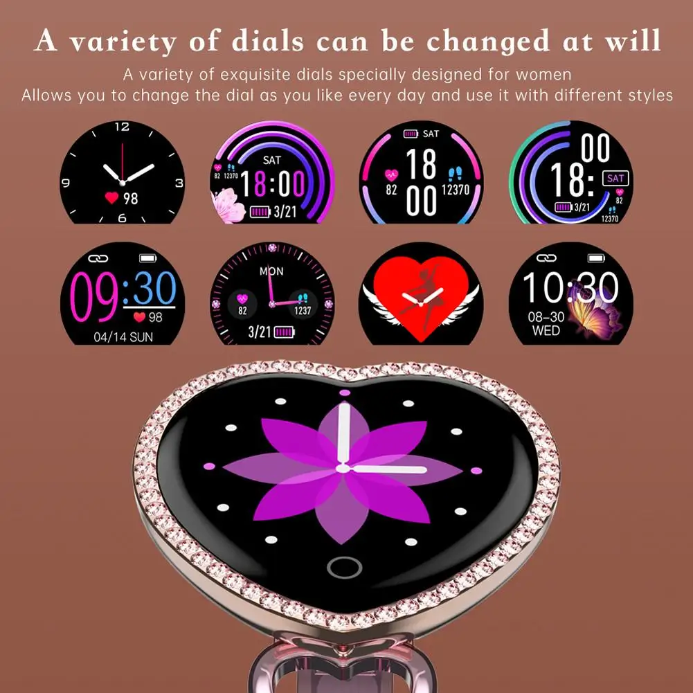 Women Lady Smart Watch Bracelet Heart Rate Monitoring Sleep Monitor Messages Call Reminder Remote Camera for Cell Phones 
Women Lady Smart Watch Bracelet Heart Rate Monitoring Sleep Monitor Messages Call Reminder Remote Camera for Cell Phones