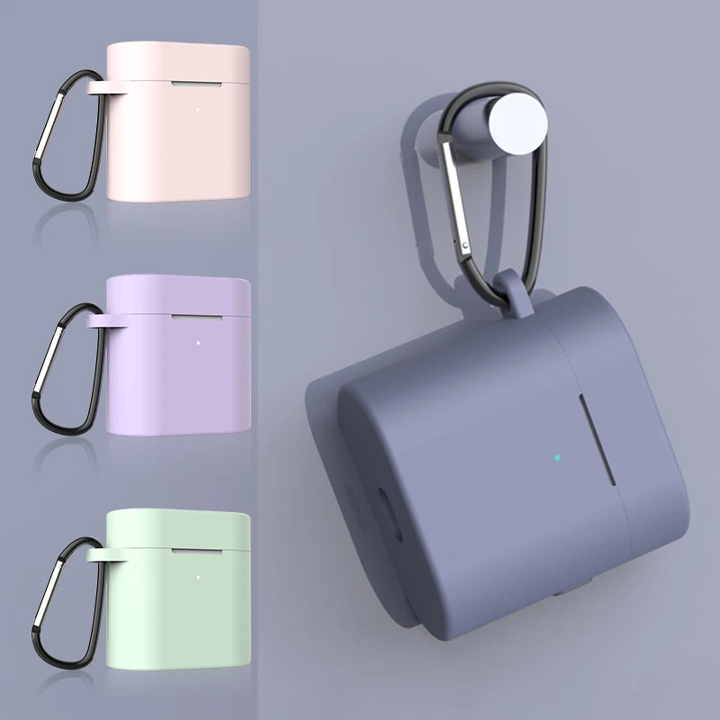 Чехол для наушников с Bluetooth Xiaomi Airdots Pro 2 Mi Air чехол силиконовый крючками |