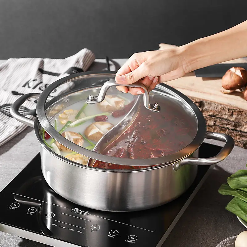 Stainless Steel Mandarin Duck Pot Household Hot Pot Pot with Lid Stock Pot Gas Induction Cooker Special Hot Pot Pot Pancake Pan
Stainless Steel Mandarin Duck Pot Household Hot Pot Pot with Lid Stock Pot Gas Induction Cooker Special Hot Pot Pot Pancake Pan