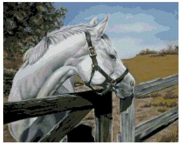 

Красивые наборы для вышивки крестиком с белой лошадью, вышивка 14 карат, вышивка без рисунка, высшее качество, «сделай сам», украшение ручной работы