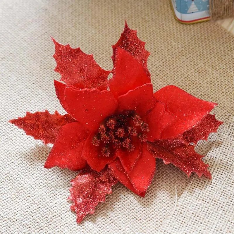 Twins 10Pc Wholesale 17cm Christmas Glitter Flower Wedding Artificial Flower Merry Christmas Tree Ornaments 2019 Happy New Years
Twins 10Pc Wholesale 17cm Christmas Glitter Flower Wedding Artificial Flower Merry Christmas Tree Ornaments 2019 Happy New Years