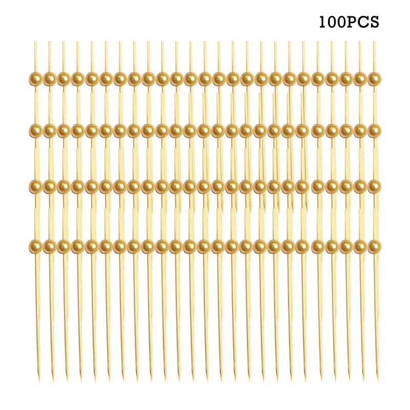 100pcs Beads Food Picks Dessert Buffet Fruit Salad Fork Cake Muffin Party Vegetable Sticks Cocktail Toothpicks Cake Sign
100pcs Beads Food Picks Dessert Buffet Fruit Salad Fork Cake Muffin Party Vegetable Sticks Cocktail Toothpicks Cake Sign