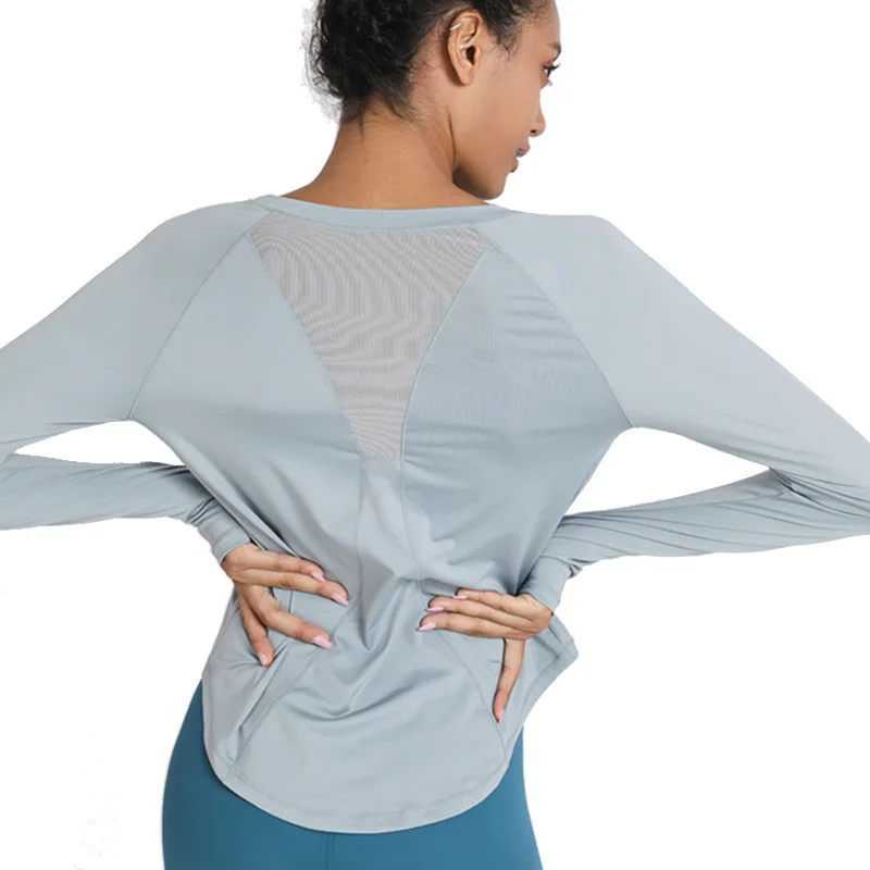 Autumn and Winter New Style Quick-Drying Punched Sheet Spell Athletic T-shirt Female Loose Versatile Yoga Long-sleeved Upper Gar
Autumn and Winter New Style Quick-Drying Punched Sheet Spell Athletic T-shirt Female Loose Versatile Yoga Long-sleeved Upper Gar