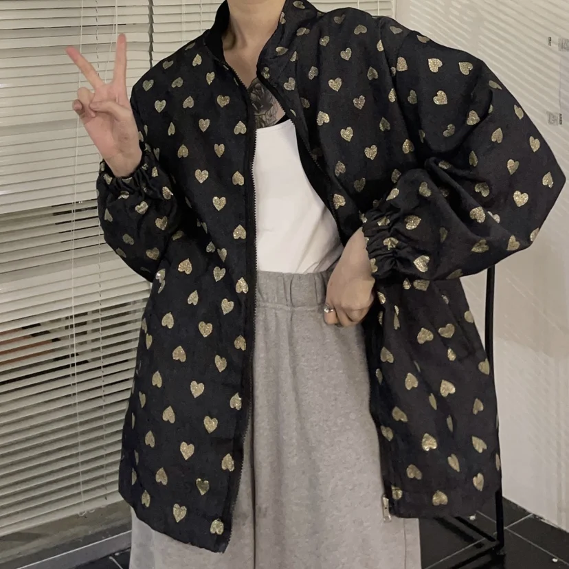 Harajuku Reversible Jackets Women 2021 Autumn Chic Fashion Love Print Loose Casual Double Side Jackets Coat Streetwear Outerwear
Harajuku Reversible Jackets Women 2021 Autumn Chic Fashion Love Print Loose Casual Double Side Jackets Coat Streetwear Outerwear