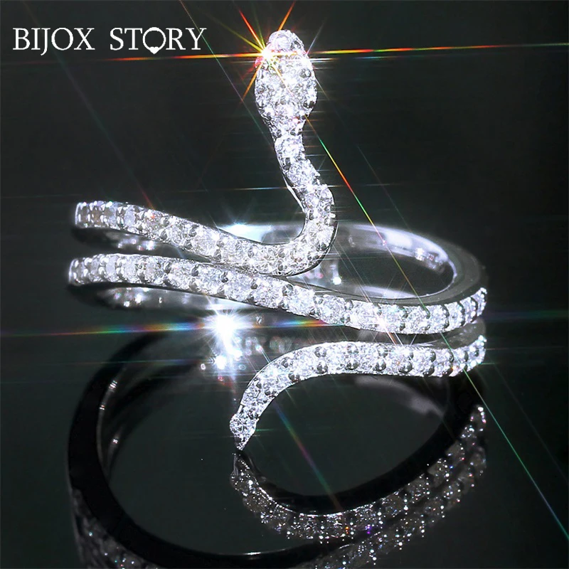 BIJOX STORY Snake Zircon Rings For Women 925 Sterling Silver Unique Design Anniversary Engagement Fine Jewelry Gifts 2021 Trend
BIJOX STORY Snake Zircon Rings For Women 925 Sterling Silver Unique Design Anniversary Engagement Fine Jewelry Gifts 2021 Trend