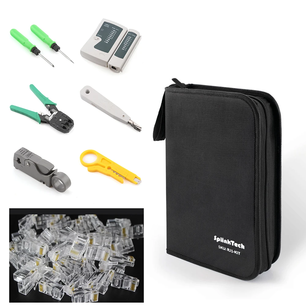 Network Ethernet Cable Tester RJ45 Kit RJ45 Crimper Crimping Tool Punch Down RJ11 Cat5 Cat6 Wire Line Detector 8P8C RJ45
Network Ethernet Cable Tester RJ45 Kit RJ45 Crimper Crimping Tool Punch Down RJ11 Cat5 Cat6 Wire Line Detector 8P8C RJ45