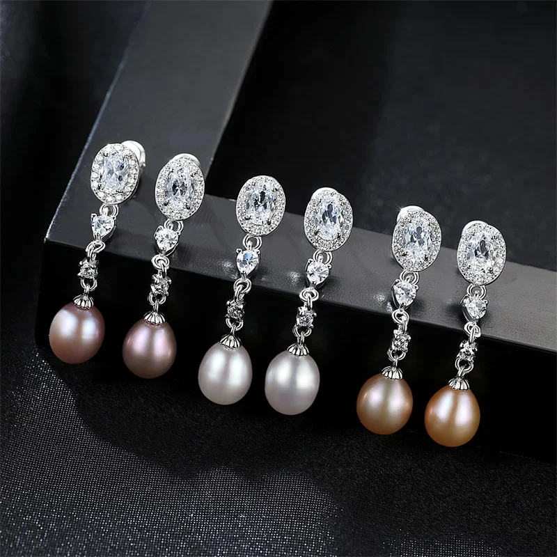 Bague Ringen Pure Solid Silver 925 Jewelry Freshwater Pearl Earrings for Women Trendy Long Ear Drops for Wedding Gift Wholesale
Bague Ringen Pure Solid Silver 925 Jewelry Freshwater Pearl Earrings for Women Trendy Long Ear Drops for Wedding Gift Wholesale