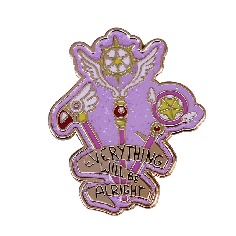 EVERYTHING WILL BE ALRIGHT Wand Brooch Girly Manga Inspiration Badge Gifts for Women Girls
EVERYTHING WILL BE ALRIGHT Wand Brooch Girly Manga Inspiration Badge Gifts for Women Girls