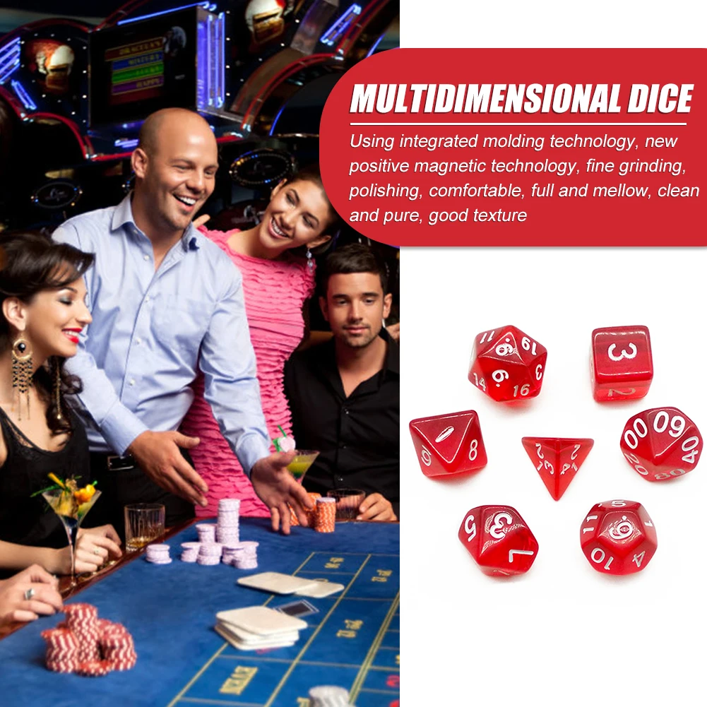 7pcs DND Transparent Polyhedral Dices for Desktop Board Game Bar Digital Dices Astrology Tarot Constellation Divination
7pcs DND Transparent Polyhedral Dices for Desktop Board Game Bar Digital Dices Astrology Tarot Constellation Divination