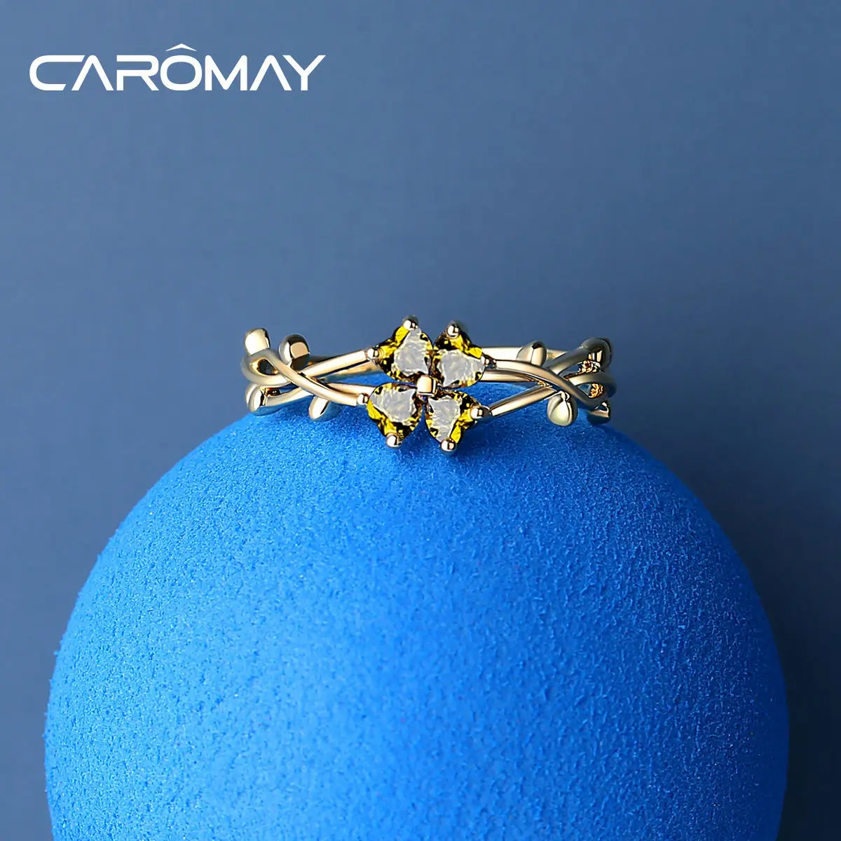 CAROMAY Lucky Four-Leaf Clover Open Ring Female Personality Affordable Luxury Elegant Ring Cold Wind Simple Index Finger Ring
CAROMAY Lucky Four-Leaf Clover Open Ring Female Personality Affordable Luxury Elegant Ring Cold Wind Simple Index Finger Ring