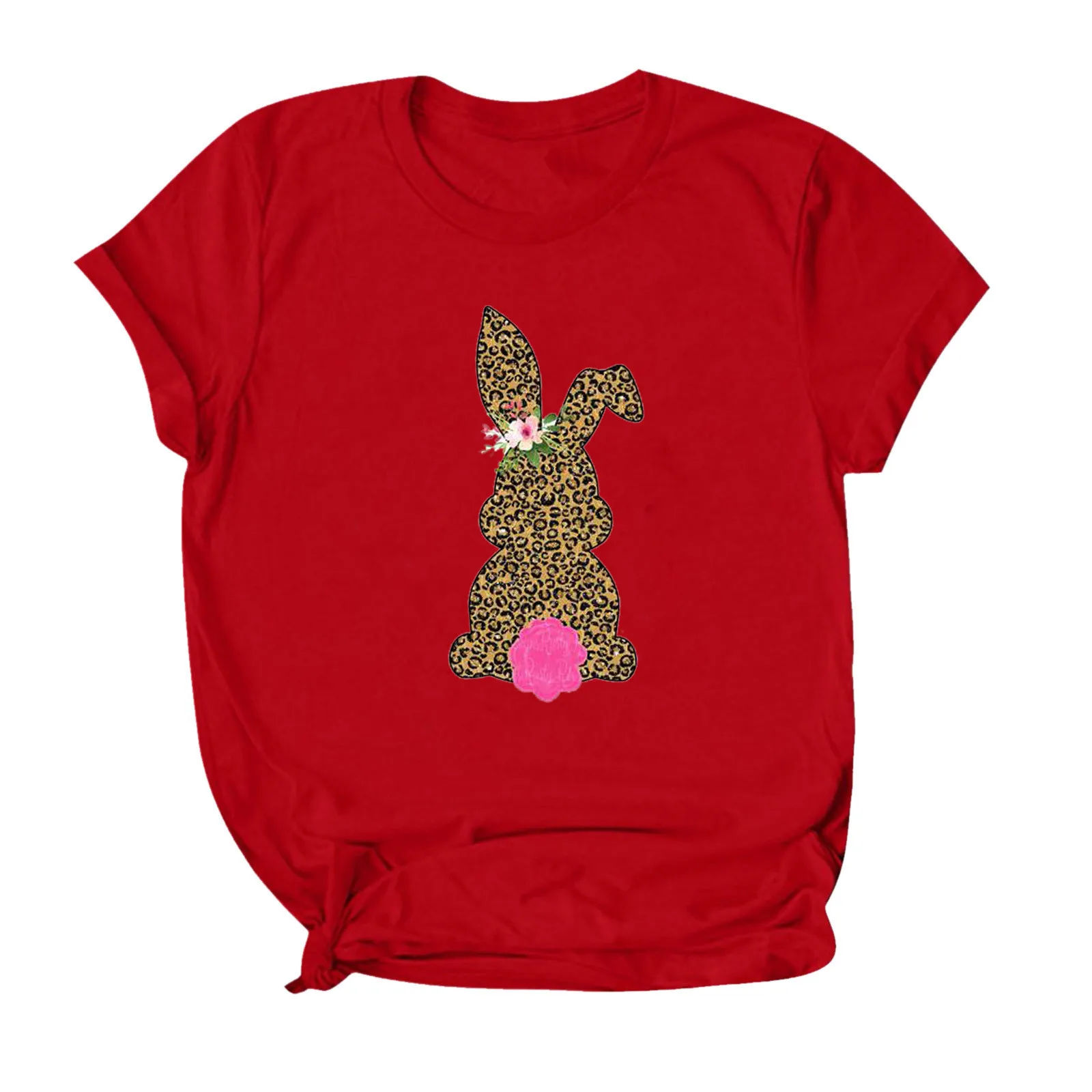 Cotton printed rabbit pattern T-shirt, short sleeve Easter women's top, new relaxed women's clothing in 2021 summer
Cotton printed rabbit pattern T-shirt, short sleeve Easter women's top, new relaxed women's clothing in 2021 summer