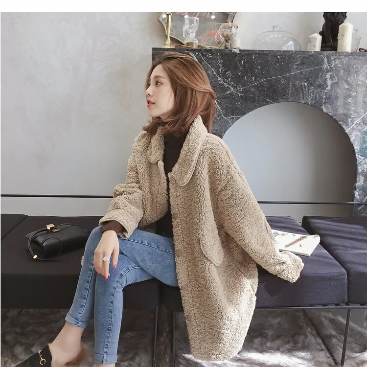 Women 2020 Autumn Winter Single Breasted Faux Lamb Fur Coat Female Casual Full Sleeve Jacket Ladies Regular Slim Outwear S21
Women 2020 Autumn Winter Single Breasted Faux Lamb Fur Coat Female Casual Full Sleeve Jacket Ladies Regular Slim Outwear S21