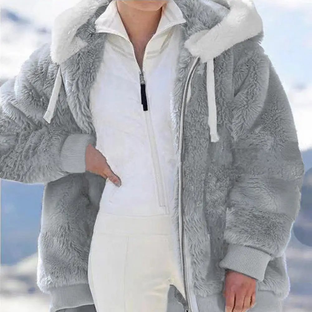 Women Jackets Solid Color Fashion Casual Coat Solid Color Hooded Loose Plush Zipper Ladies Stylish Warm Coats Autumn Winter
Women Jackets Solid Color Fashion Casual Coat Solid Color Hooded Loose Plush Zipper Ladies Stylish Warm Coats Autumn Winter