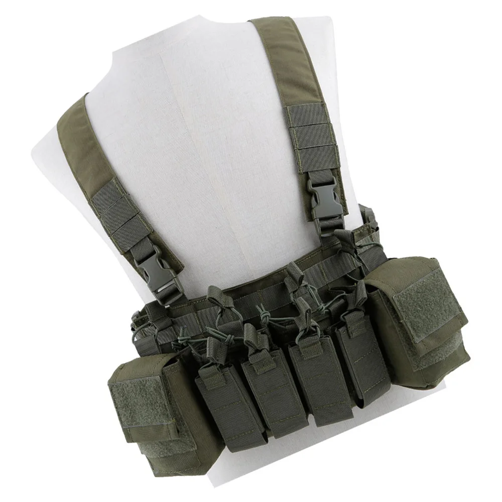Chest Vest Rig Multi-function 500D Molle Vest with Multi-Pockets Bag Airsoft Fighting Load Carrier Vest for CS Game Paintball Ou
Chest Vest Rig Multi-function 500D Molle Vest with Multi-Pockets Bag Airsoft Fighting Load Carrier Vest for CS Game Paintball Ou