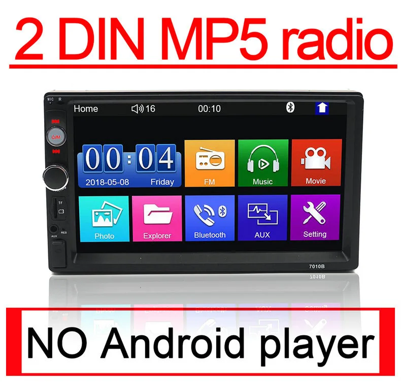 

Автомобильный mp5-плеер, 7-дюймовый HD сенсорный экран, двойной шпиндель, Bluetooth, видеомагнитола заднего хода, громкая связь, 7010b