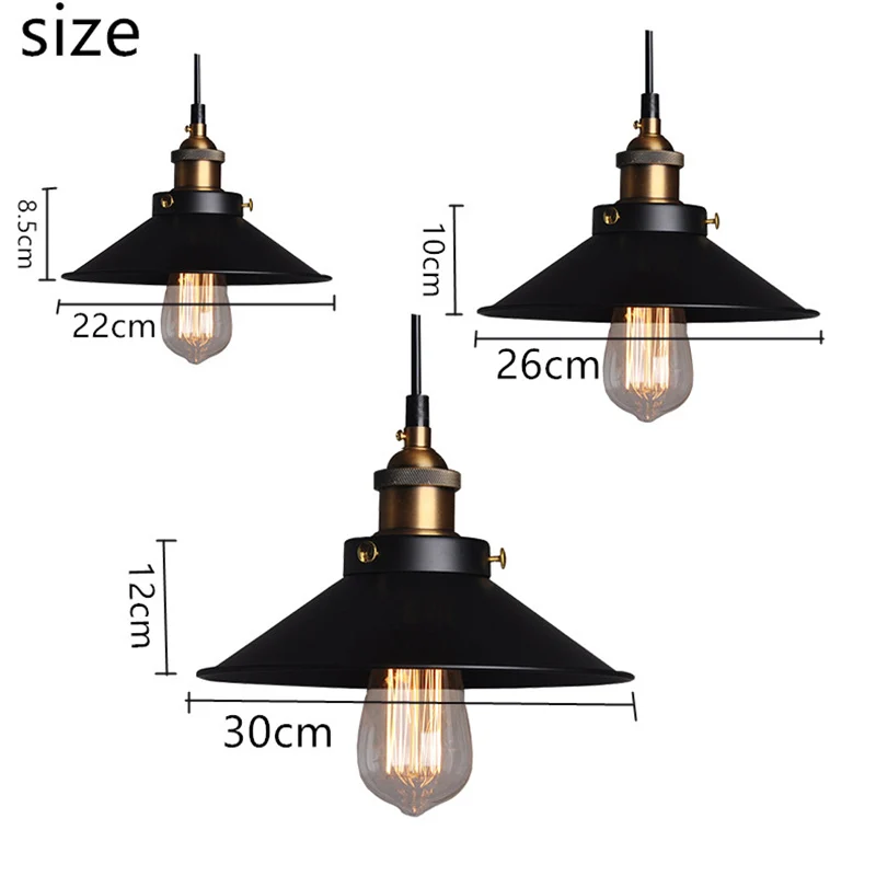 Retro Industrial Pendant lights Pendant Lamp Light Fixtures Hanging Dinning Room Lights Vintage Lampshade Loft Edison Bar 
Retro Industrial Pendant lights Pendant Lamp Light Fixtures Hanging Dinning Room Lights Vintage Lampshade Loft Edison Bar