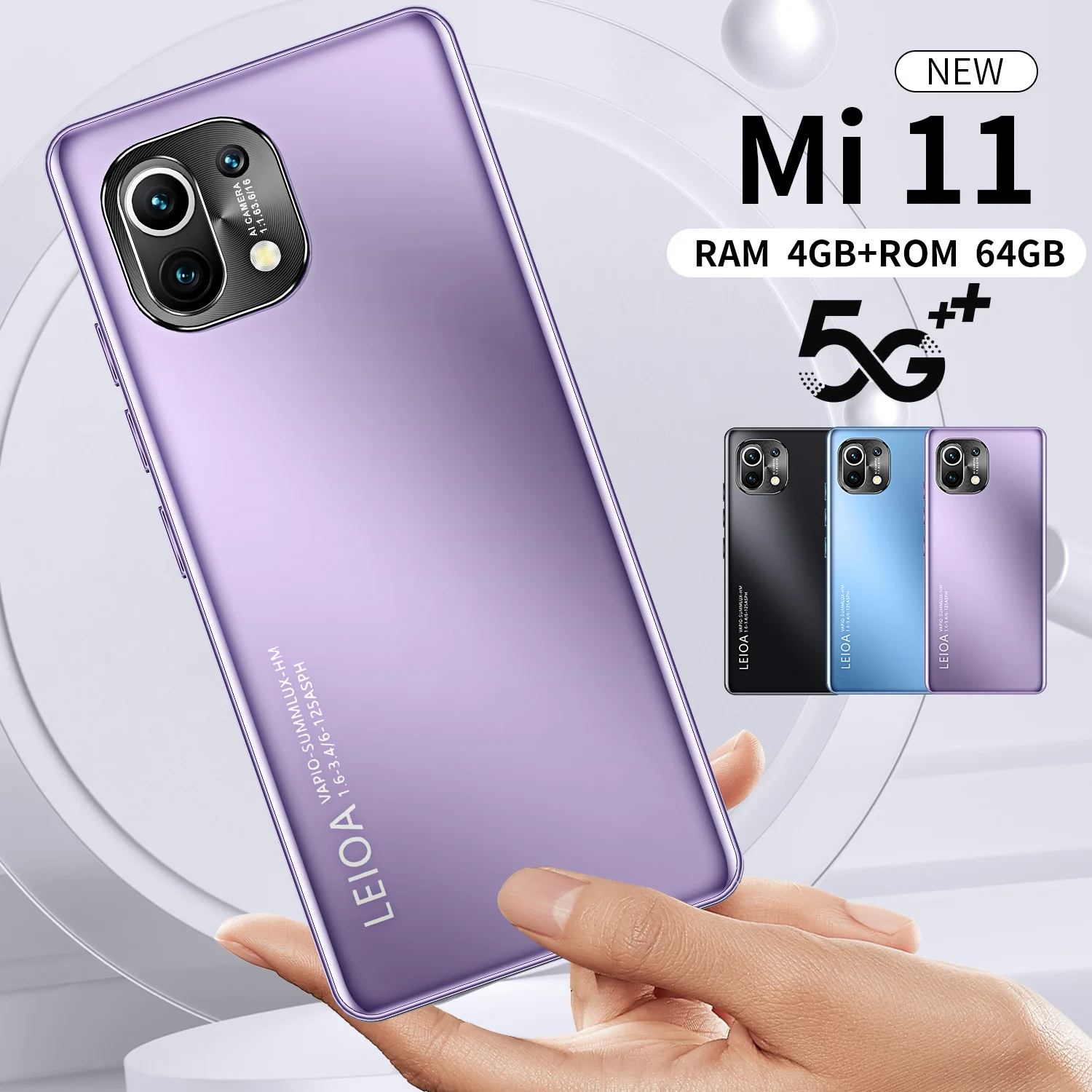 5.0 Inch Mi11 Hot Sale Global New Smartphone Really 4GB+64GB Android 10 Core 5G 3800mah 8+16MP Unlocked Telephone Celulares
5.0 Inch Mi11 Hot Sale Global New Smartphone Really 4GB+64GB Android 10 Core 5G 3800mah 8+16MP Unlocked Telephone Celulares