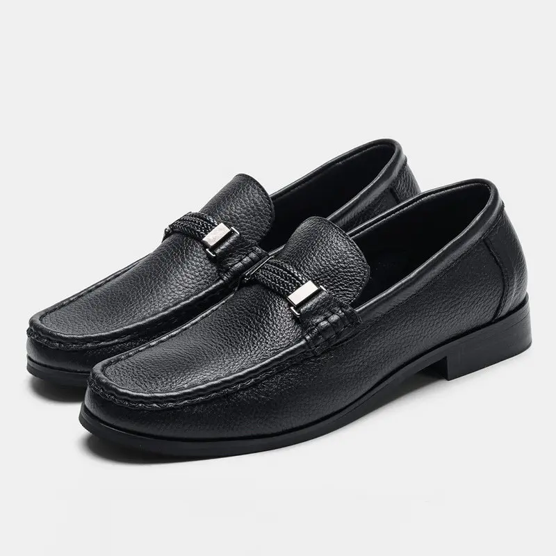 

Designer Concise Fashion Men's Black Loafer Shoes Round Toe Trending Leisure Driver Moccasin Boat Zapatos Plus Size US12 ERRFC