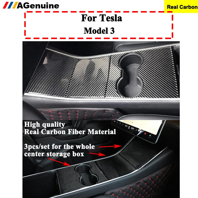 3pcs/set Real Carbon Fiber Car Center Console Storage Boxes Cover Sticker Decoration Protector Accessories for Tesla Model 3
3pcs/set Real Carbon Fiber Car Center Console Storage Boxes Cover Sticker Decoration Protector Accessories for Tesla Model 3