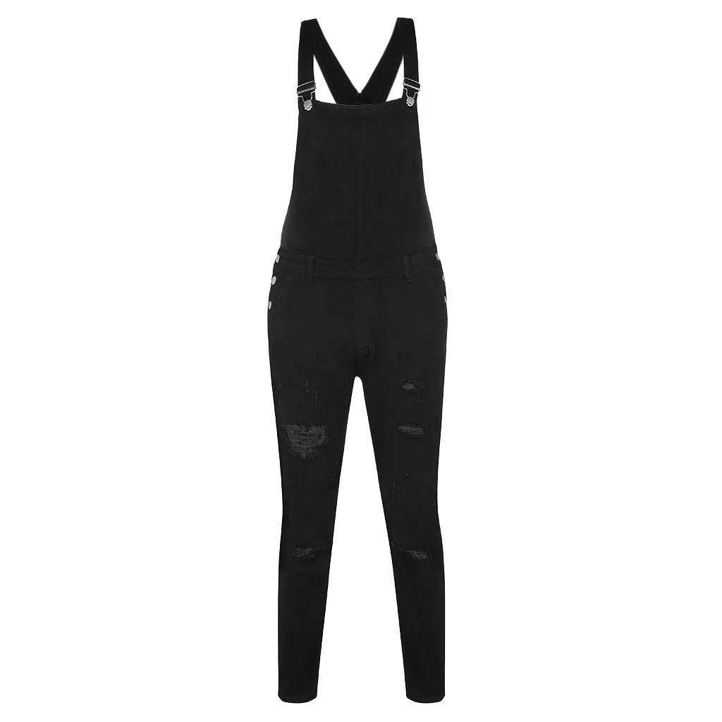 Men Pants Jumpsuit High Street Pockets Jeans Fashion Slim Fit Denim Overalls Fashionable Strap Casual Suspender new | Мужская одежда