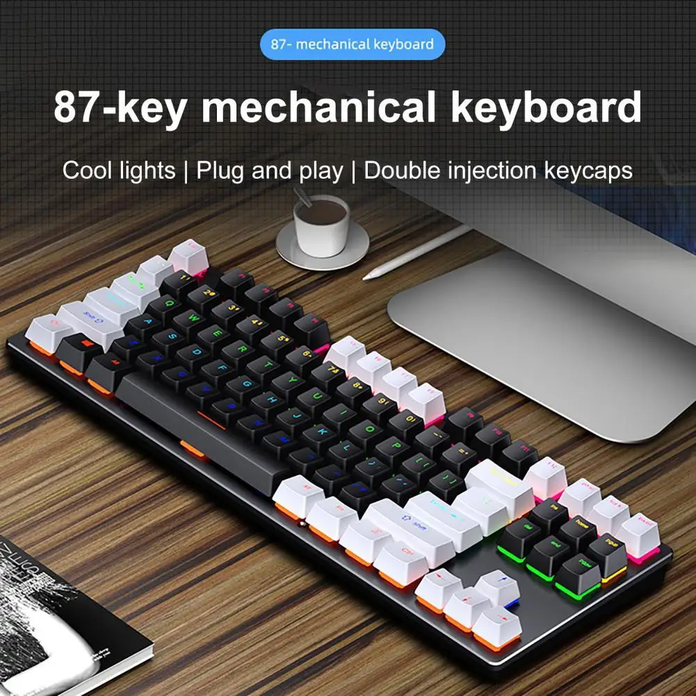 K550 Wired Keyboard Sensitive PC Keyboard Non-delayed Wired Keyboard Ergonomic 87 Keys USB Gaming Mechanical Keyboard for Office
K550 Wired Keyboard Sensitive PC Keyboard Non-delayed Wired Keyboard Ergonomic 87 Keys USB Gaming Mechanical Keyboard for Office
