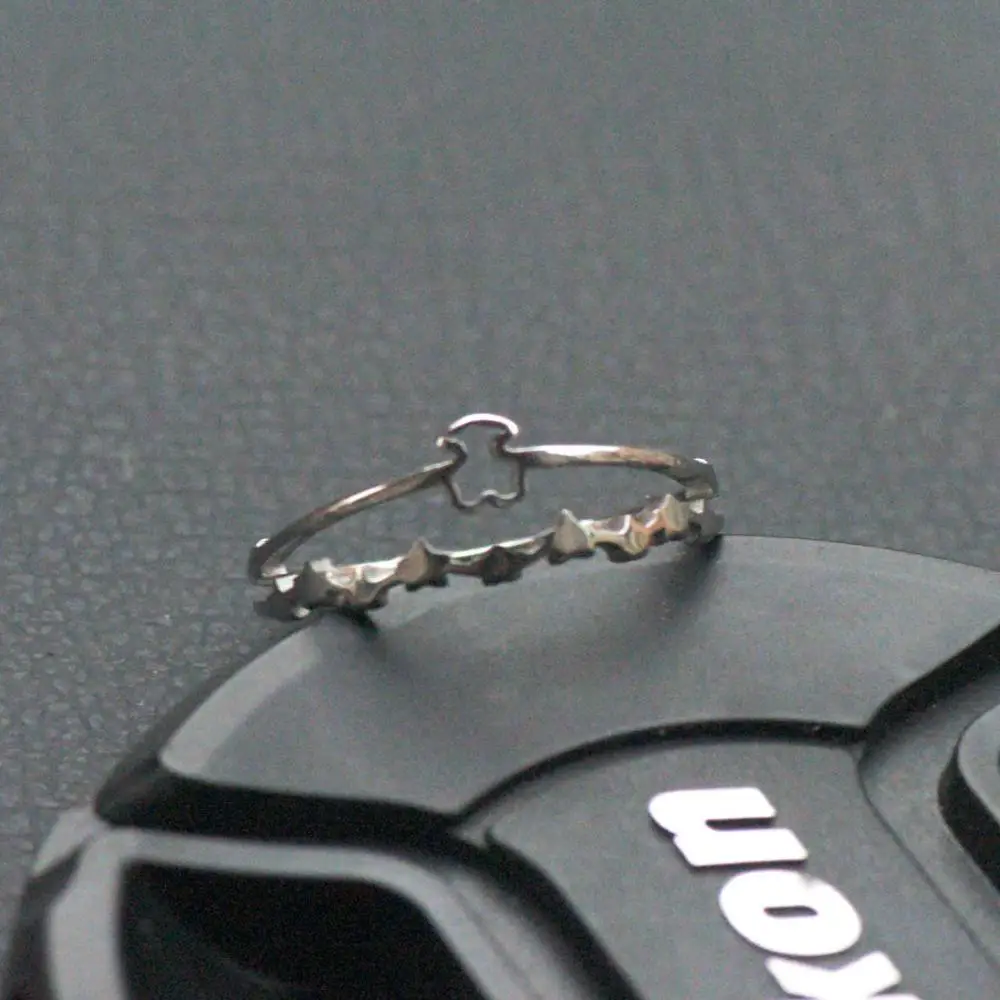 Titanium Steel Lovely Bear Hollowed Ring Never Fade Stainless Steel Bear Ring New Product Jewelry For Women Gifts FINER Design
Titanium Steel Lovely Bear Hollowed Ring Never Fade Stainless Steel Bear Ring New Product Jewelry For Women Gifts FINER Design