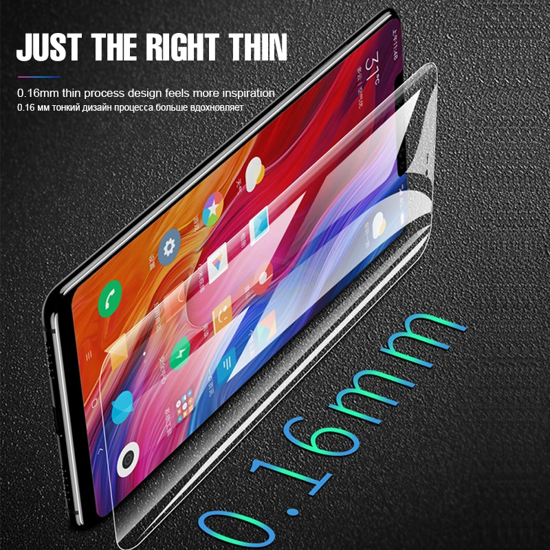 2 шт. 9D защита для экрана Гидрогелевая пленка Xiaomi Mi 9 SE 8 Lite Mix 3 Max Redmi Note 7 6 K20 Pro