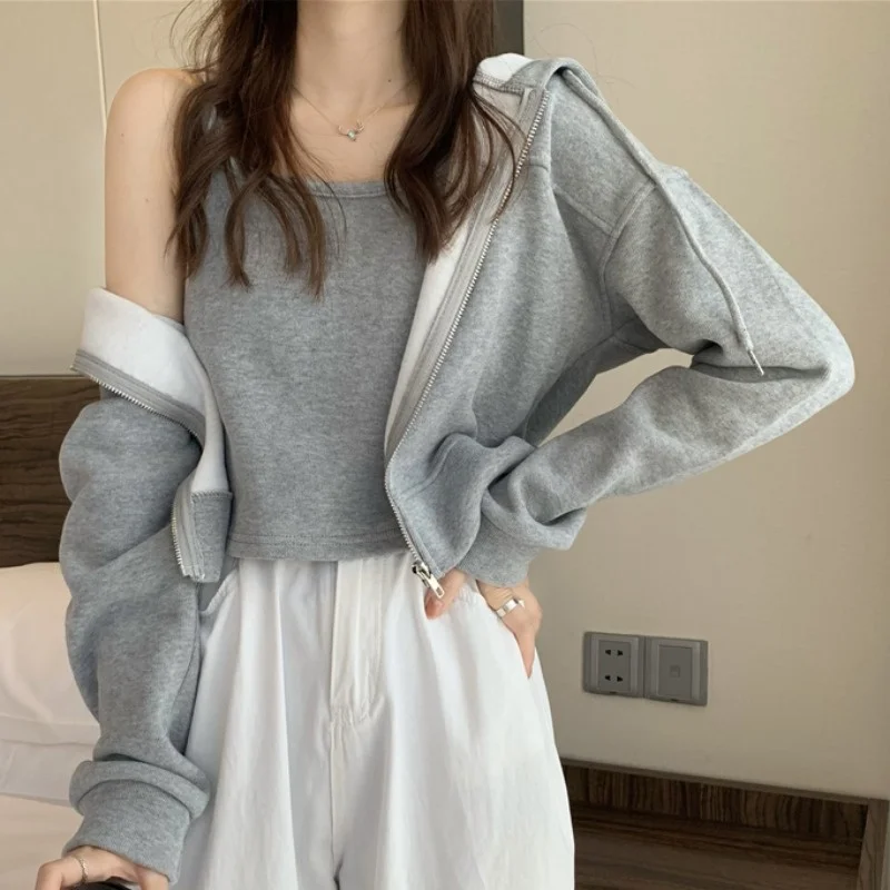Early Autumn Hooded Thin Cardigan Coat Outerwear Women's Spring and Autumn Clothing 2021 New Hot Girl Short Top with
Early Autumn Hooded Thin Cardigan Coat Outerwear Women's Spring and Autumn Clothing 2021 New Hot Girl Short Top with