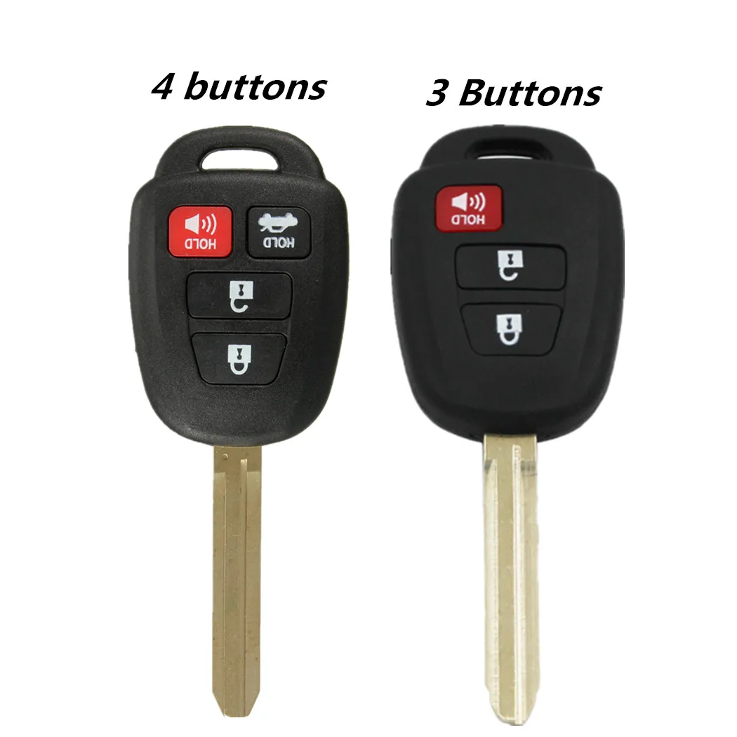 

WFMJ for Toyota Prius C V Sequoia Camry SE LE Avalon Corolla RAV4 Venza Remote 3 4 Buttons Smart Key Holder Case Shell Fob