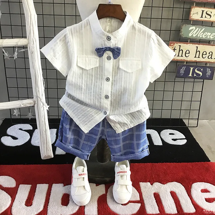 Boys' 2021 Summer Short Sleeve Cotton Hemp Suit Children's Korean Shorts Casual Two Piece Baby Bow Tie Suit Fashion
Boys' 2021 Summer Short Sleeve Cotton Hemp Suit Children's Korean Shorts Casual Two Piece Baby Bow Tie Suit Fashion