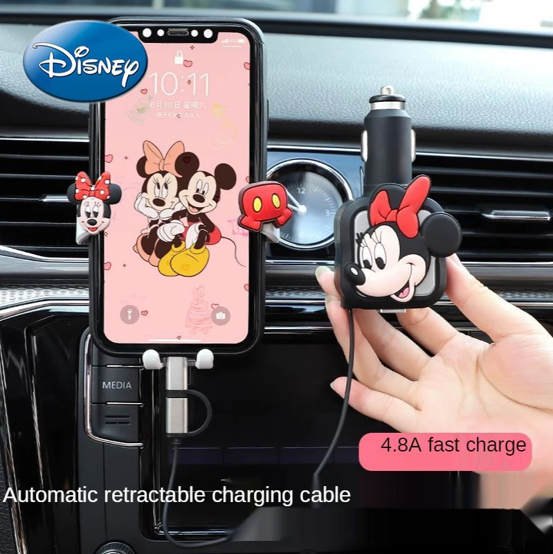 Disney Cute Cartoon Minnie Car Charging Adapter One Pull Three Trailer Carry Special Fast Charging Retractable Cable
Disney Cute Cartoon Minnie Car Charging Adapter One Pull Three Trailer Carry Special Fast Charging Retractable Cable