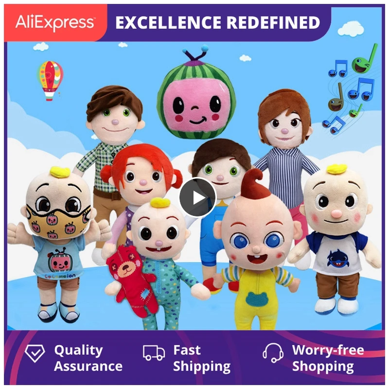 Игрушка JJ Cocomelon музыкальная мягкая плюшевая кукла для детей, музыкальная детская кукла, семейные детские игрушки, подарок на день рождения, ...
Игрушка JJ Cocomelon музыкальная мягкая плюшевая кукла для детей, музыкальная детская кукла, семейные детские игрушки, подарок на день рождения, ...