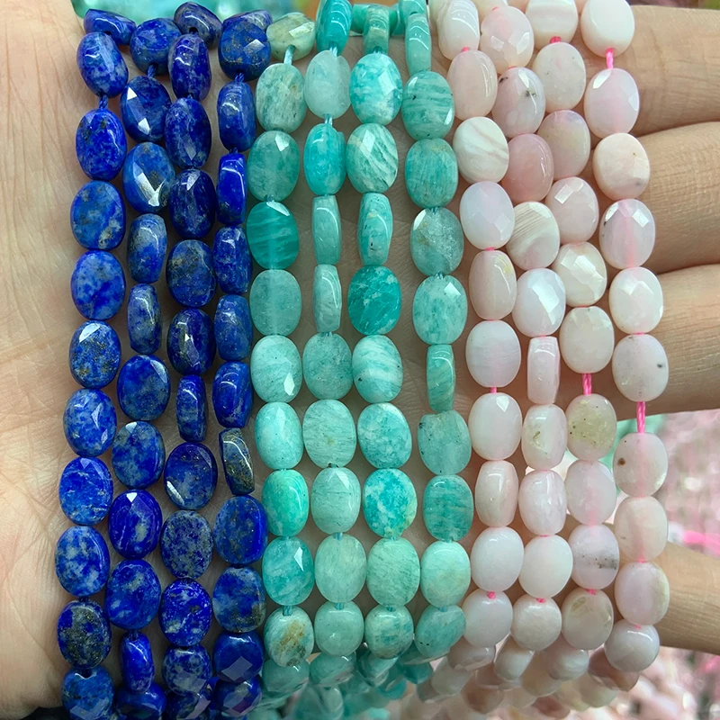 6x8mm Natural Lapis Lazuli Amazonite Pink Opal Stone Beads 15'' Faceted Oval DIY Loose Beads For Jewelry Making Beads Necklace
6x8mm Natural Lapis Lazuli Amazonite Pink Opal Stone Beads 15'' Faceted Oval DIY Loose Beads For Jewelry Making Beads Necklace