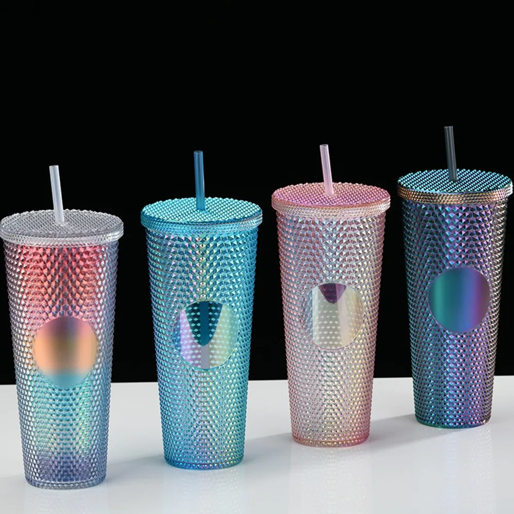 710ml Straw Cup Reusable Coffee Cup Summer Holiday Cold Water Juice Straw Mug Durian Diamond Radiant Goddess Cups
710ml Straw Cup Reusable Coffee Cup Summer Holiday Cold Water Juice Straw Mug Durian Diamond Radiant Goddess Cups
