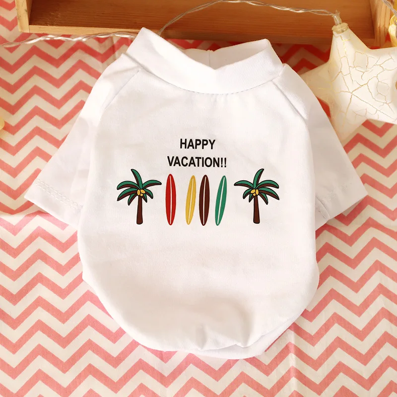 Summer Pet Dog T-shirt Coat Spring Dog Clothes Tee Shirt Cat Puppy Clothing Yorkie Poodle Pomeranian Pet Outfit 
Summer Pet Dog T-shirt Coat Spring Dog Clothes Tee Shirt Cat Puppy Clothing Yorkie Poodle Pomeranian Pet Outfit