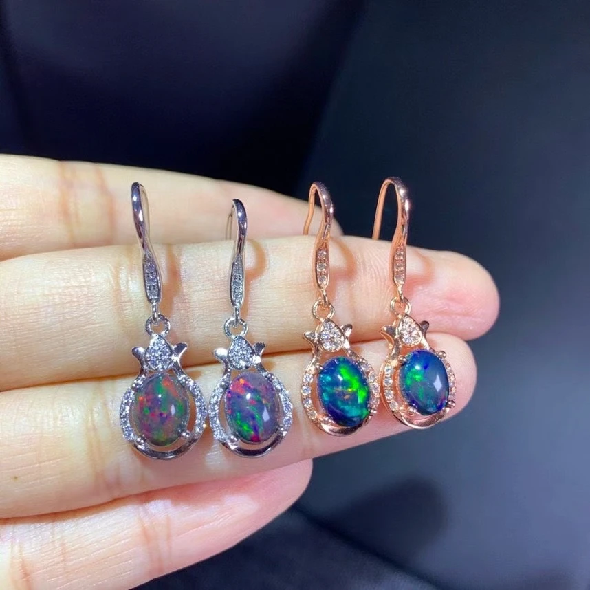 Fashion Lovely crown geometry S925 silver natural black opal drop earrings natural gemstone earrings women party gift jewelry
Fashion Lovely crown geometry S925 silver natural black opal drop earrings natural gemstone earrings women party gift jewelry